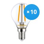 Flerpack 10x Noxion Lucent LED E14 boll Filament Klar 4.5W 470lm - 827 Extra Varm Vit | Ersättare 40W