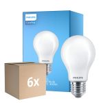 Flerpack 6x Philips Corepro LED Lampa E27 Päron Matt 8.5W 1055lm - 840 Kallvit - Ersättare 75W