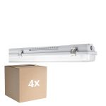 Flerpack 4x Ledvance LED Fukttät Armatur MT Gen 3 IP65 | Passande för 2x150cm LED Rör