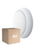 Flerpack 4x Noxion LED Plafond Pro V2 12/16/20W 2400lm - 830-840-865 CCT | 325mm - IP65 - Rörelse- och Ljussensor + Ring Vit