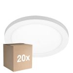 Flerpack 20x Noxion LED Downlight Ecowhite Vit 18W 1530lm 110D - 830 840 860 Justerbar Vit | 217mm - Utskärning   55-175mm - Dimbar