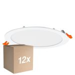 Flerpack 12x Osram LED Downlight Recess Slim Vit 22W 2000lm 110D - 840 Kallvit| Utskärning   200mm - IP20