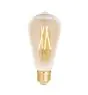 WiZ Smart LED E27 Edison Filament Ambar 6.5W 720lm - 820-845 Justerbar Vit | Dimbar - Ersättare 50W