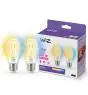 Dubbelpack 2x WiZ Smart LED E27 Päron Filament 7W 806lm | Bästa Färgåtergivning - Dimbar - Ersättare 60W