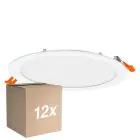 Flerpack 12x Osram LED Downlight Recess Slim Vit 22W 2000lm 110D - 840 Kallvit| Utskärning   200mm - IP20