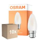 Flerpack 10x Osram LED B22D Kronljus Filament Matt 4W 470lm - 827 Extra Varm Vit | Ersättare 40W